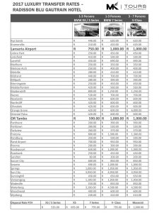Luxury Transfer Rates Johannesburg - MK Travel & Tours